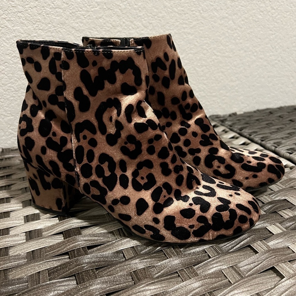 A New Day Cheetah Suede Booties